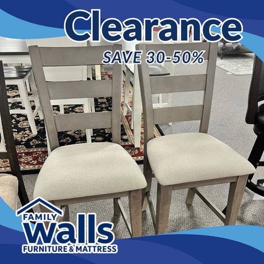 "12668" Lois Grey Pair of Counter Chairs