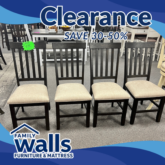 DST100 Stone Dark Ash Set of 4 Dining Chairs