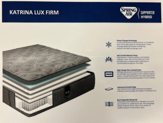Spring Air Katrina Lux Firm Queen Mattress by Walls Furniture & Mattress - Walls Furniture & Mattress