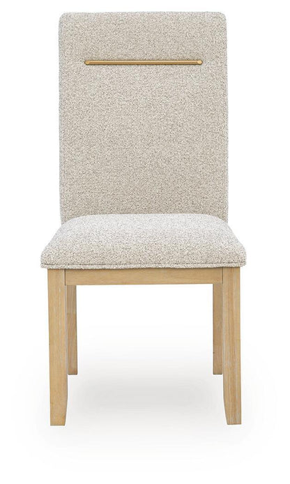 Lasinger - Dining Upholstered Side Chair (Set of 2) - Light Brown Chair Sets by Signature Design by Ashley® - Walls Furniture & Mattress