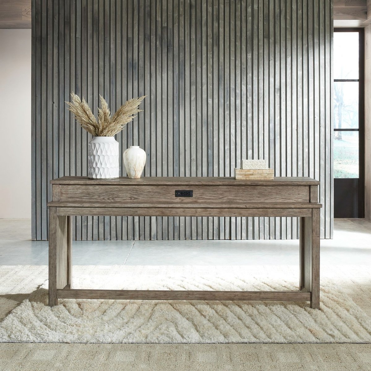Skyview Lodge - Console Bar Table - Cobblestone Console Tables by Liberty Furniture - Walls Furniture & Mattress