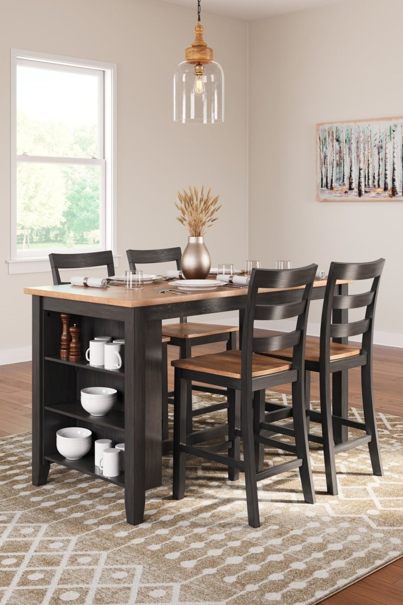 Gesthaven - Rectangular Dining Room Counter Set 5 Piece Dining Room Sets by Signature Design by Ashley® - Walls Furniture & Mattress