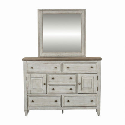 Heartland - Dresser & Mirror - White Dresser & Mirror by Liberty Furniture - Walls Furniture & Mattress
