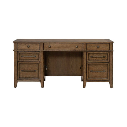 Carolina Park - Jr Executive Credenza - Brown Credenzas by Liberty Furniture - Walls Furniture & Mattress