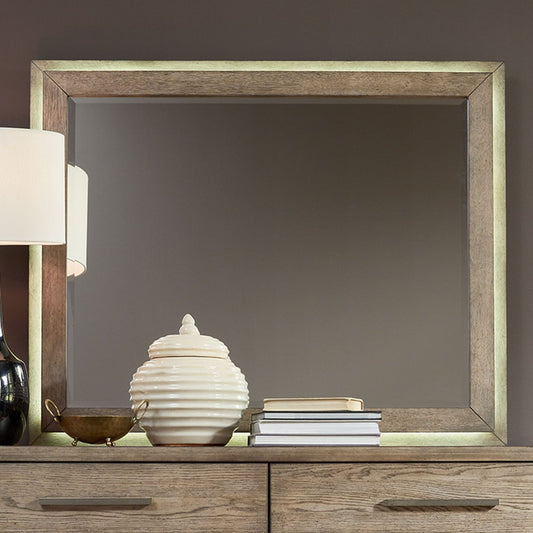 Canyon Road - Lighted Mirror - Light Brown Bedroom Mirrors by Liberty Furniture - Walls Furniture & Mattress