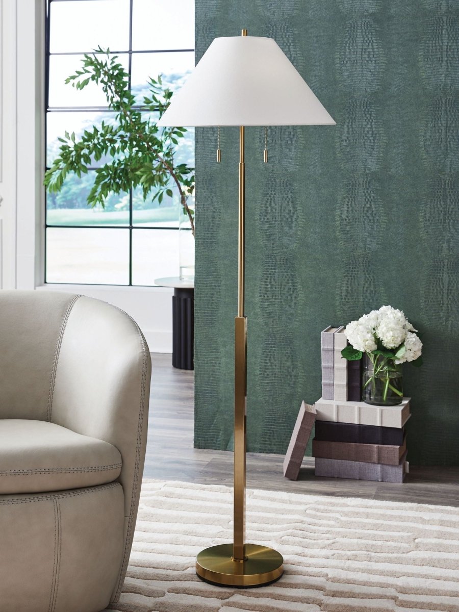 Haigwood - Metal Lamp Floor Lamps by Signature Design by Ashley® - Walls Furniture & Mattress