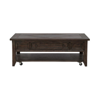 Paradise Valley - Rectangular Cocktail Table - Dark Brown Cocktail Tables by Liberty Furniture - Walls Furniture & Mattress