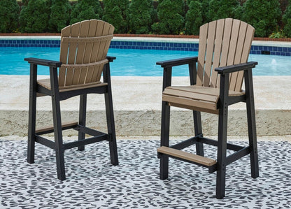 Fairen Trail - Tall Barstool (Set of 2) - Black / Driftwood Chair Sets by Signature Design by Ashley® - Walls Furniture & Mattress