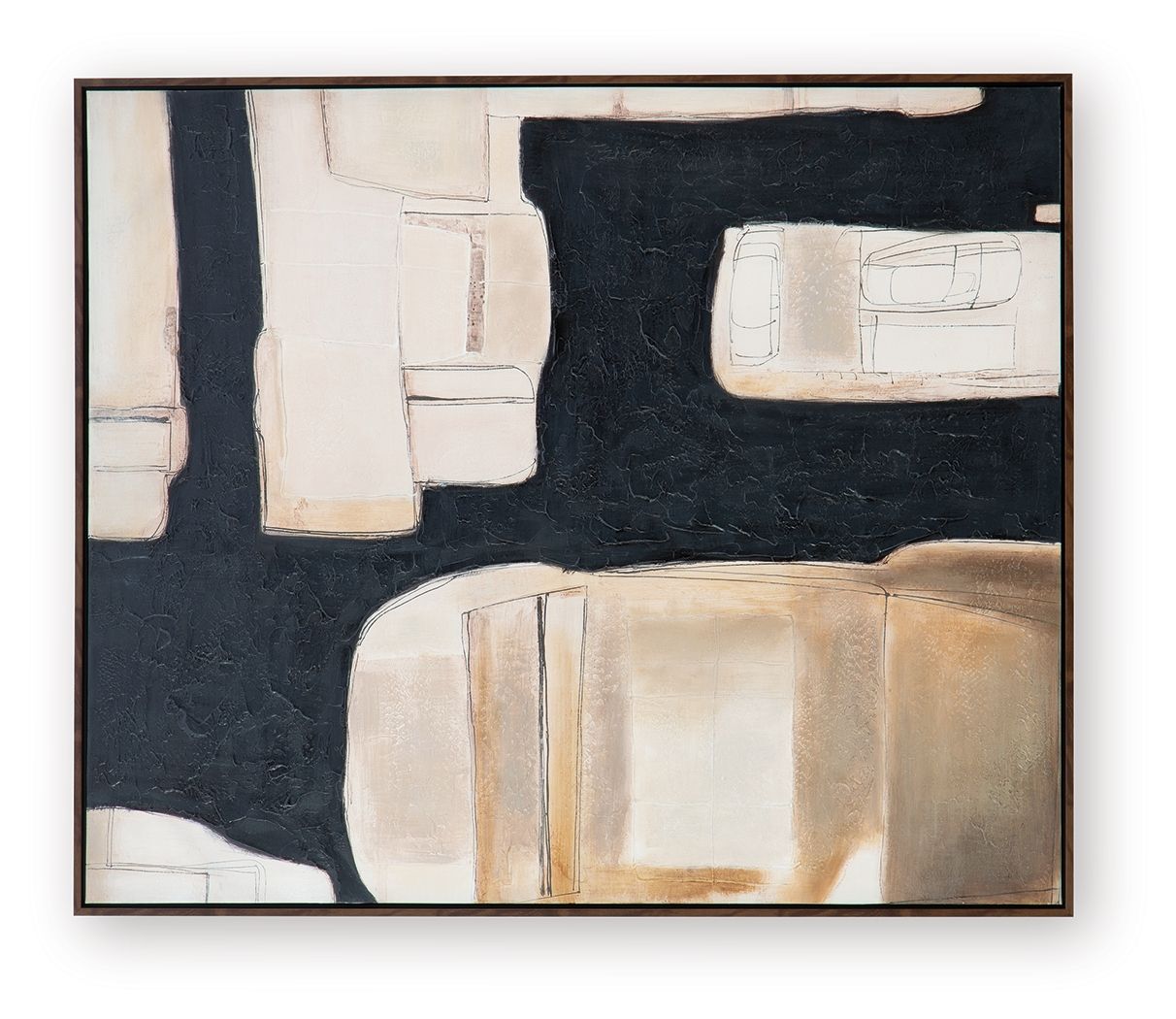 Feyville - Wall Art - Black / Brown / Cream Canvas Art by Signature Design by Ashley® - Walls Furniture & Mattress