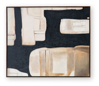 Feyville - Wall Art - Black / Brown / Cream Canvas Art by Signature Design by Ashley® - Walls Furniture & Mattress