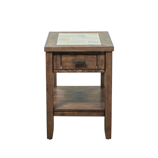 Mesa Valley - Chair Side Table - Dark Brown Chair Side Tables by Liberty Furniture - Walls Furniture & Mattress
