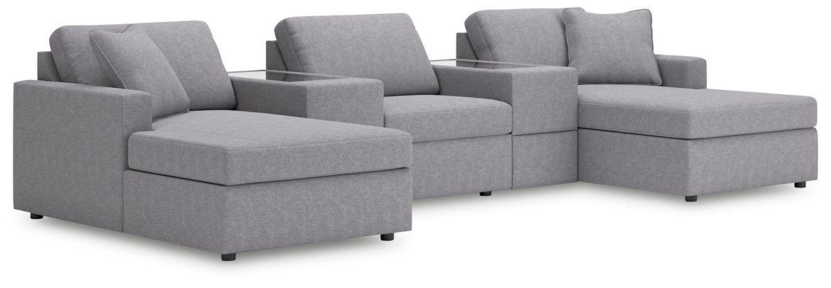 Modmax - Sectional - Granite Stationary Sectionals by Signature Design by Ashley® - Walls Furniture & Mattress