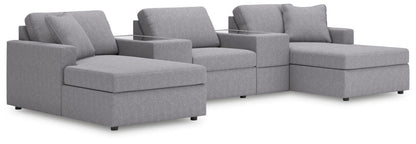 Modmax - Sectional - Granite Stationary Sectionals by Signature Design by Ashley® - Walls Furniture & Mattress