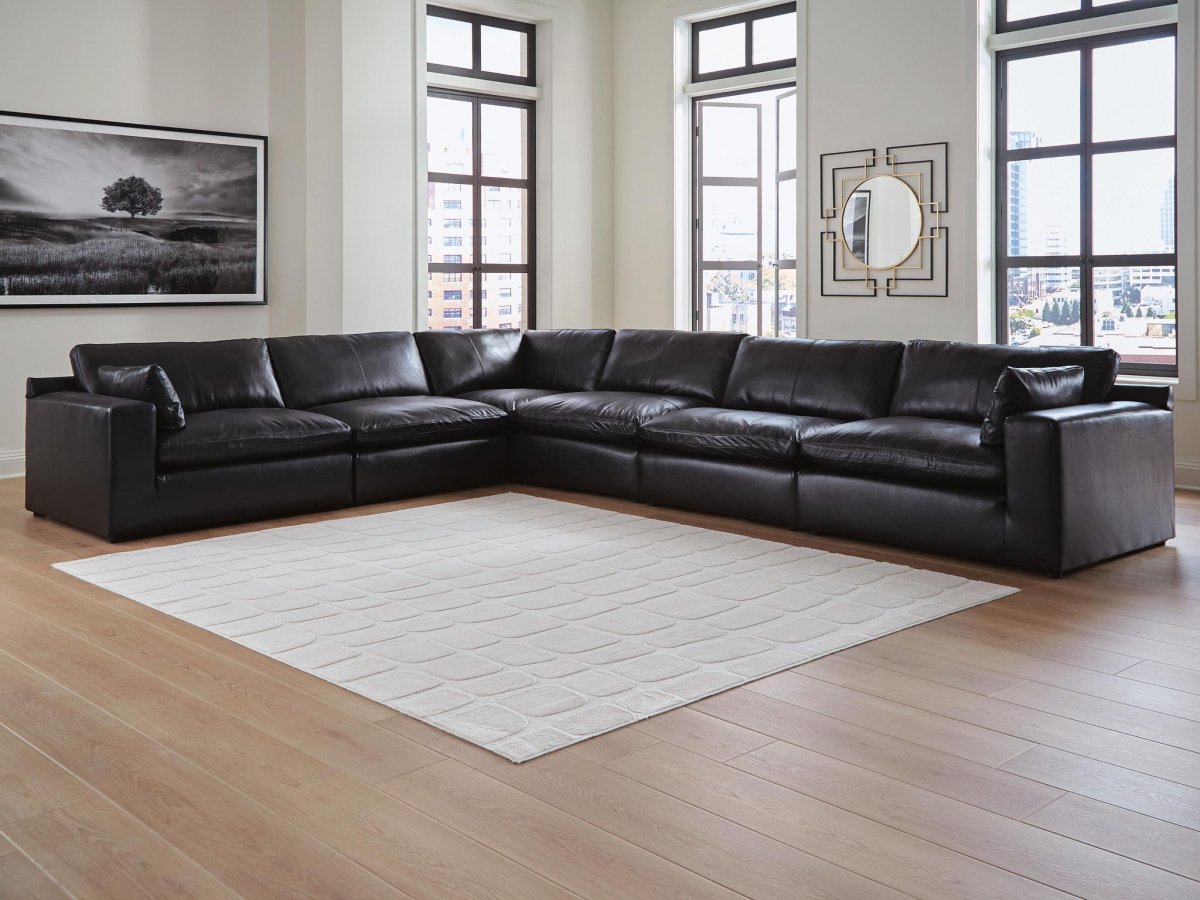 Emilia - Sectional Stationary Sectionals by Signature Design by Ashley® - Walls Furniture & Mattress