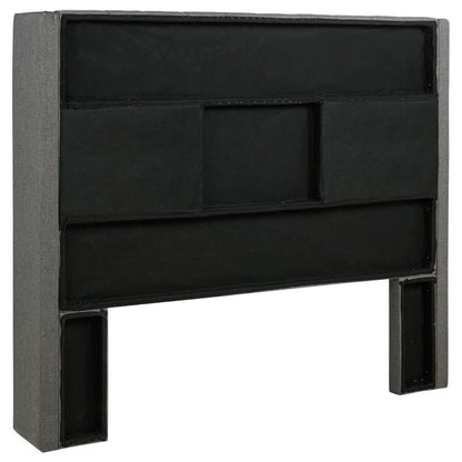 Bancroft - Upholstered Eastern King Wingback Headboard - Gray