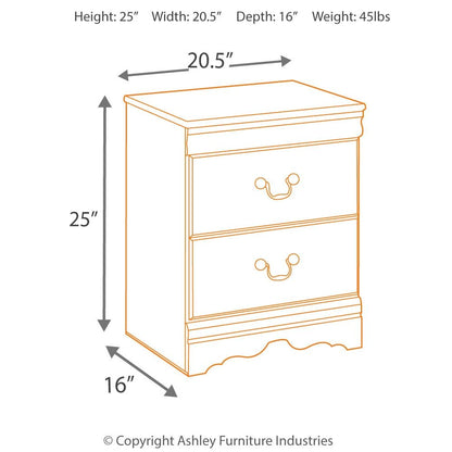 Huey Vineyard - Two Drawer Night Stand - Black Accent Nightstands by Signature Design by Ashley® - Walls Furniture & Mattress