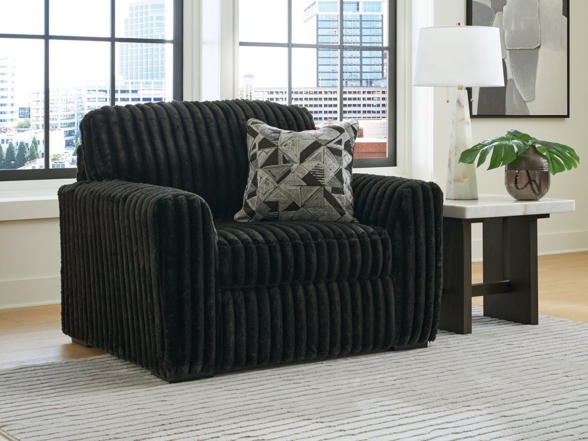 Midnight - Madness - Chair And A Half Arm Chairs by Signature Design by Ashley® - Walls Furniture & Mattress