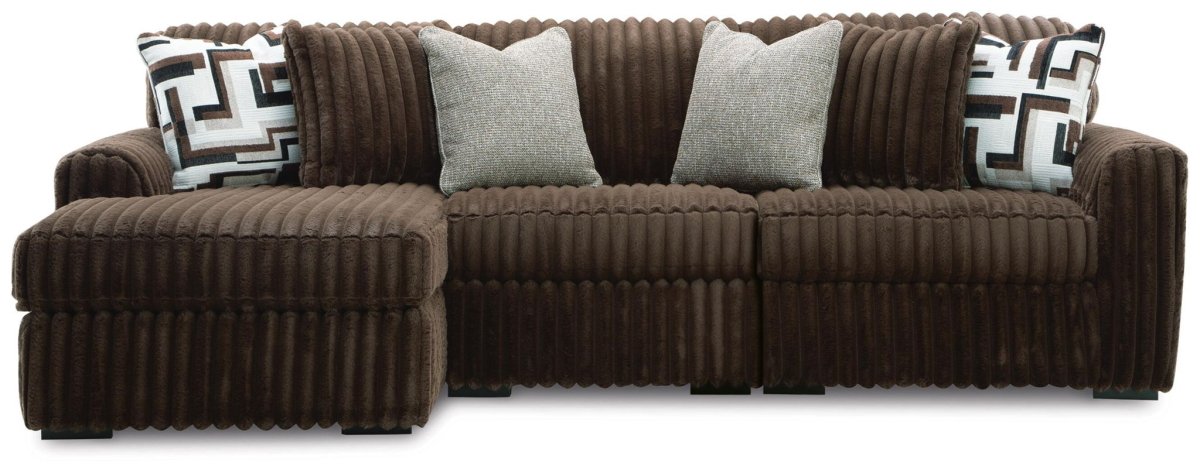 Midnight - Madness - Sectional Stationary Sectionals by Signature Design by Ashley® - Walls Furniture & Mattress