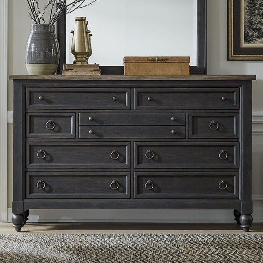 Americana Farmhouse - 9 Drawer Dresser Dressers by Liberty Furniture - Walls Furniture & Mattress