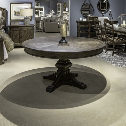 Paradise Valley - Pedestal Table - Dark Brown Dining Tables by Liberty Furniture - Walls Furniture & Mattress