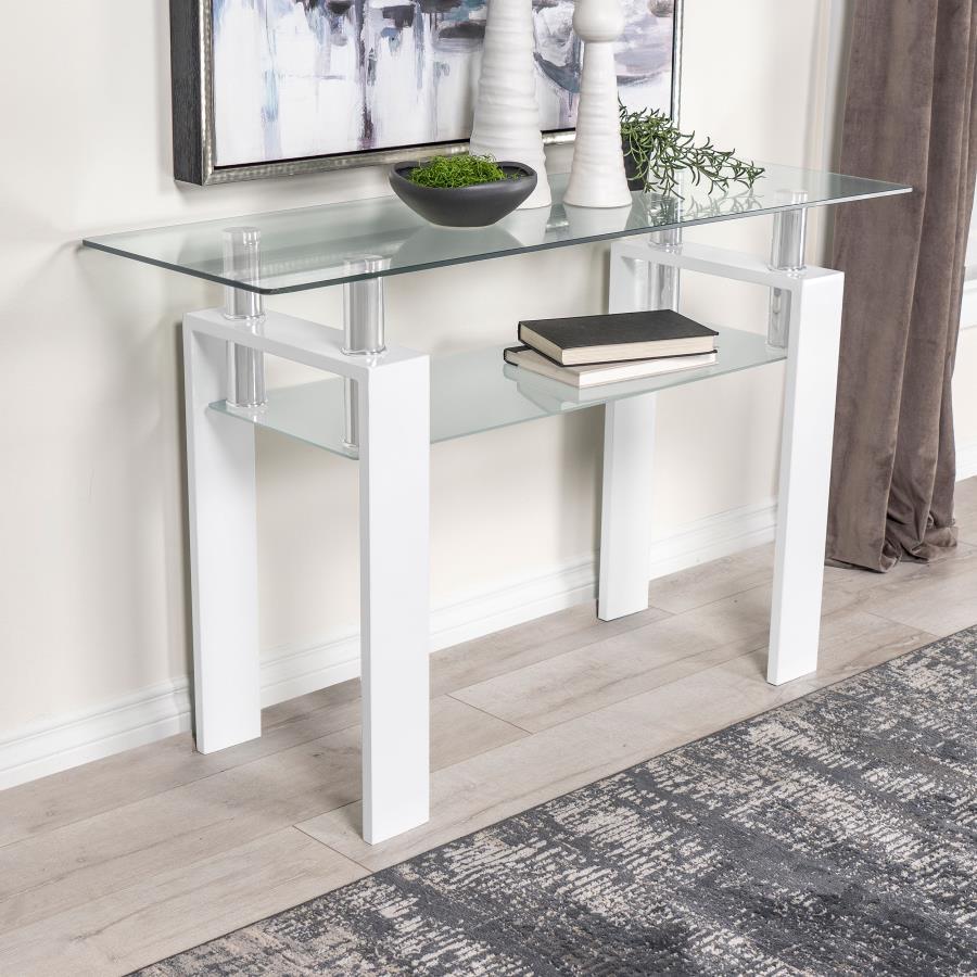 Dyer - 1 - Shelf Rectangular Glass Top Table End Tables by CoasterEveryday - Walls Furniture & Mattress