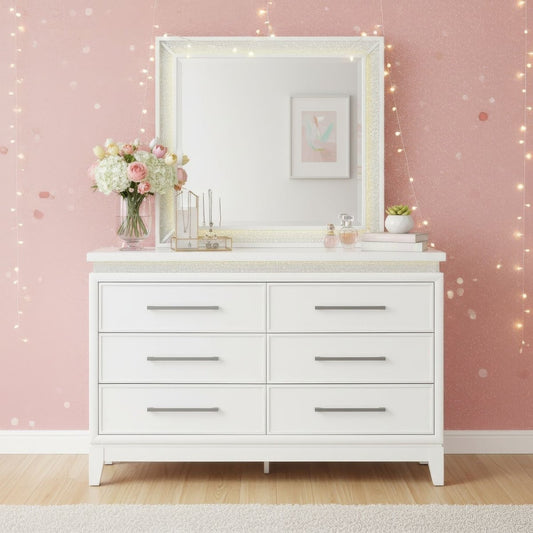 Reflections - Youth 6 Drawer Dresser With Lights Dressers by Liberty Furniture - Walls Furniture & Mattress