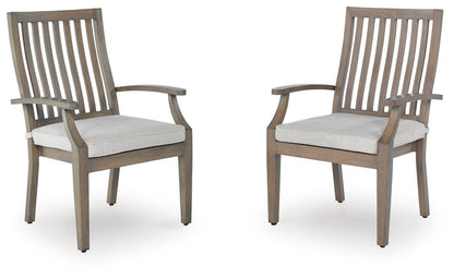 Rainier Ranch - Arm Chair With Cushion (Set of 2) - Brown / Beige Chair Sets by Signature Design by Ashley® - Walls Furniture & Mattress