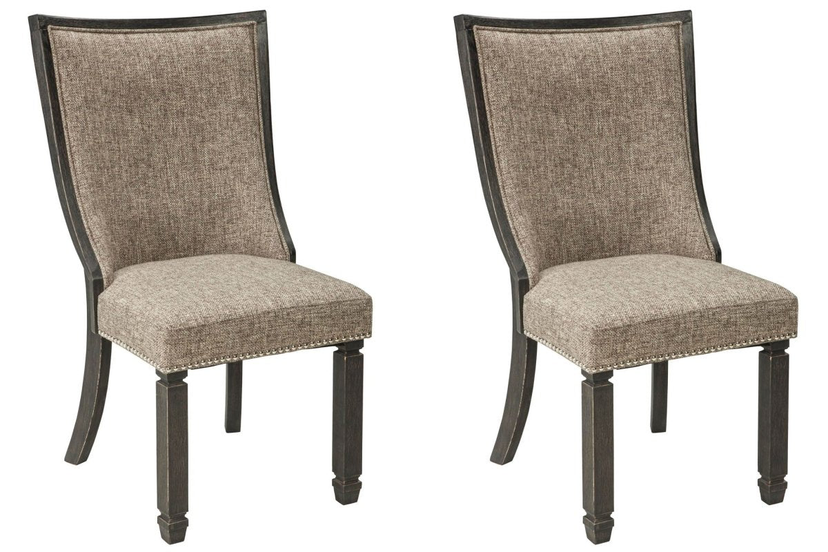 Tyler Creek - Dining UPH Side Chair (Set of 2) - Framed Back - Black / Grayish Brown Chair Sets by Signature Design by Ashley® - Walls Furniture & Mattress