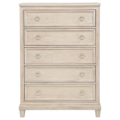 Pembroke - 5 - Drawer Chest Of Drawers - Washed Oak Accent Chests by Coaster Fine Furniture - Walls Furniture & Mattress