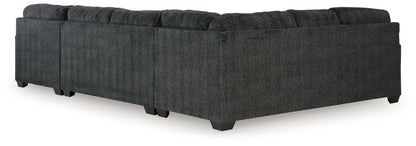 Hollyview - Shadow - 3 - Piece Sectional With Raf Corner Chaise Stationary Sectionals by Signature Design by Ashley® - Walls Furniture & Mattress
