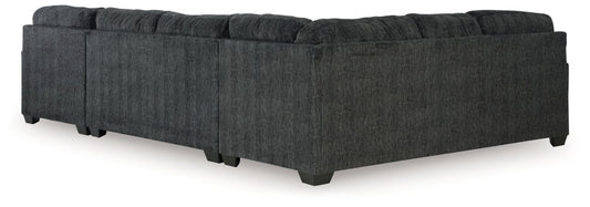 Hollyview - Shadow - 3 - Piece Sectional With Raf Corner Chaise Stationary Sectionals by Signature Design by Ashley® - Walls Furniture & Mattress