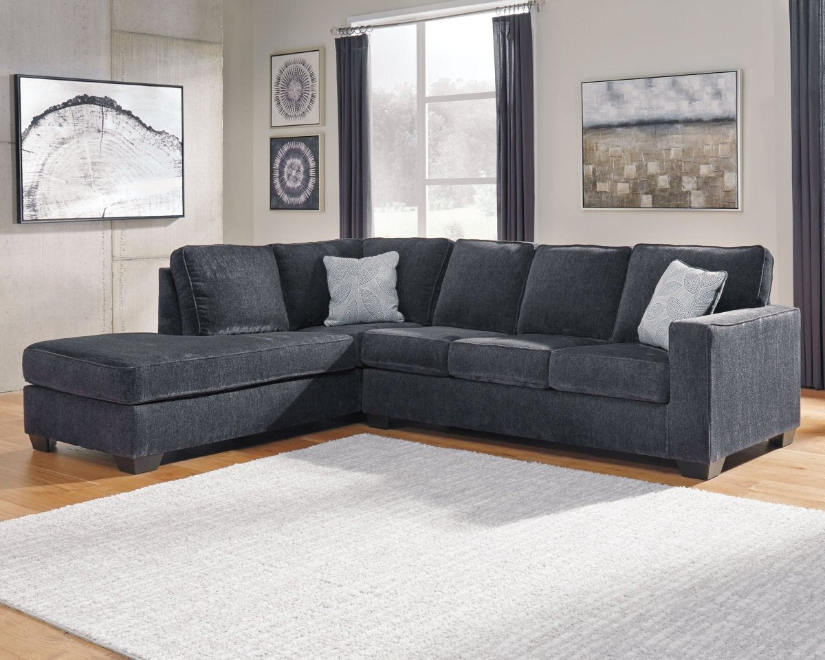 Altari - Sectional With Chaise Stationary Sectionals by Signature Design by Ashley® - Walls Furniture & Mattress