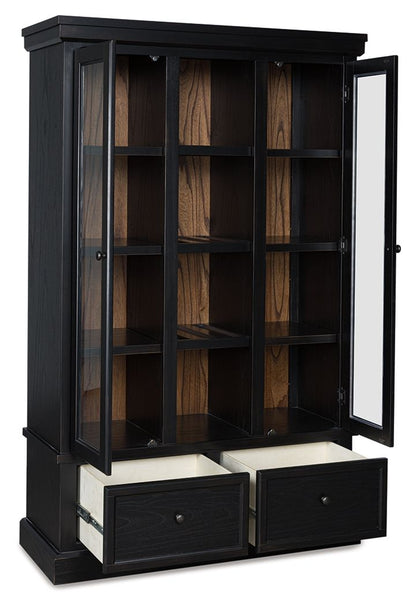 Greddinton - Black / Brown - Curio Curio Cabinets by Signature Design by Ashley® - Walls Furniture & Mattress
