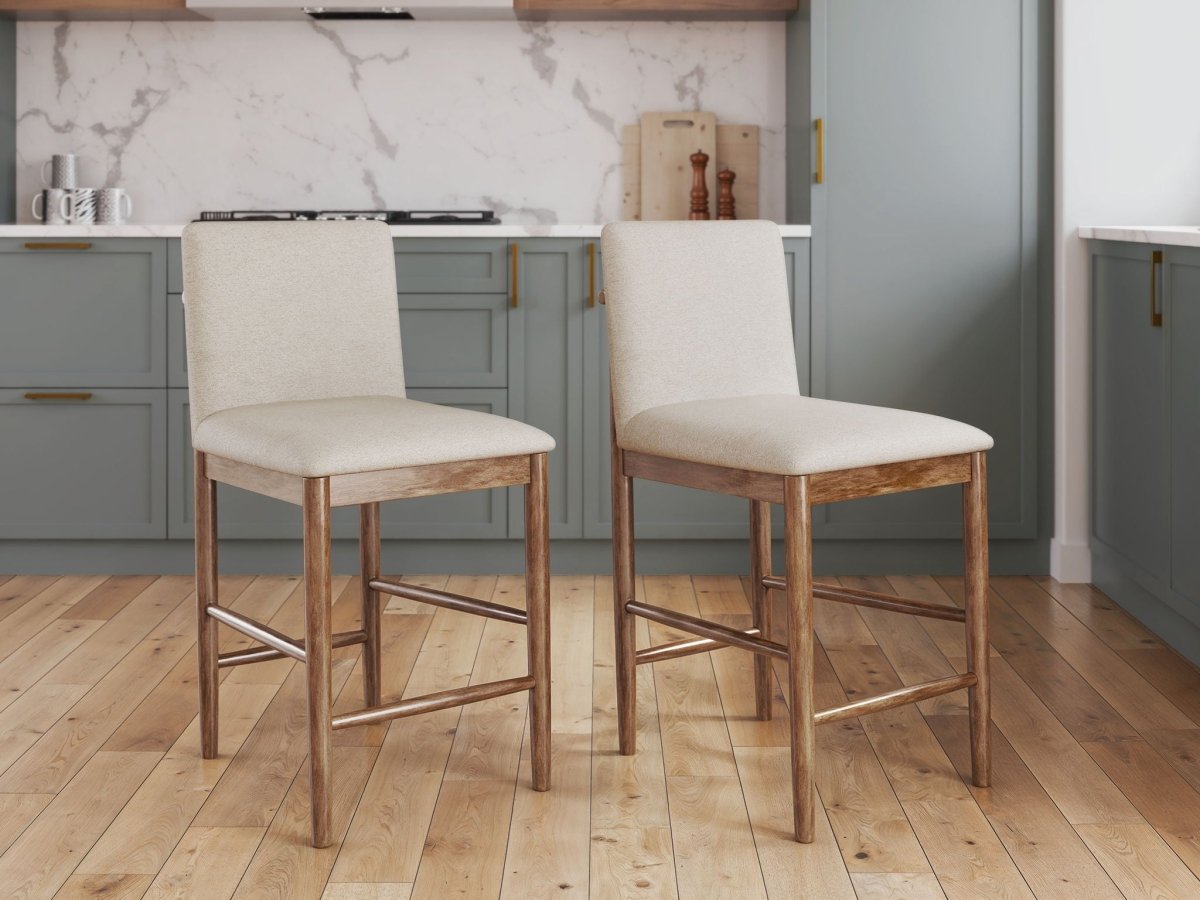 Isanti - Upholstered Barstool (Set of 2) - Light Brown Stool Sets by Millennium® by Ashley - Walls Furniture & Mattress