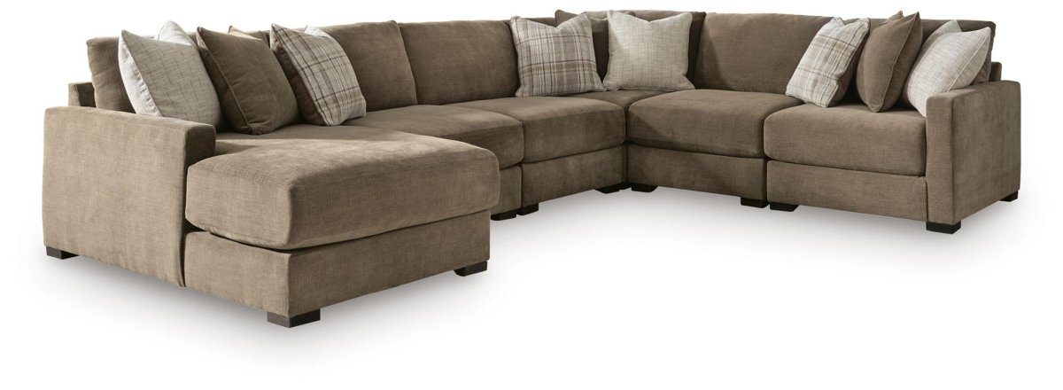 Camellia-Court - Sectional Stationary Sectionals by Benchcraft® - Walls Furniture & Mattress