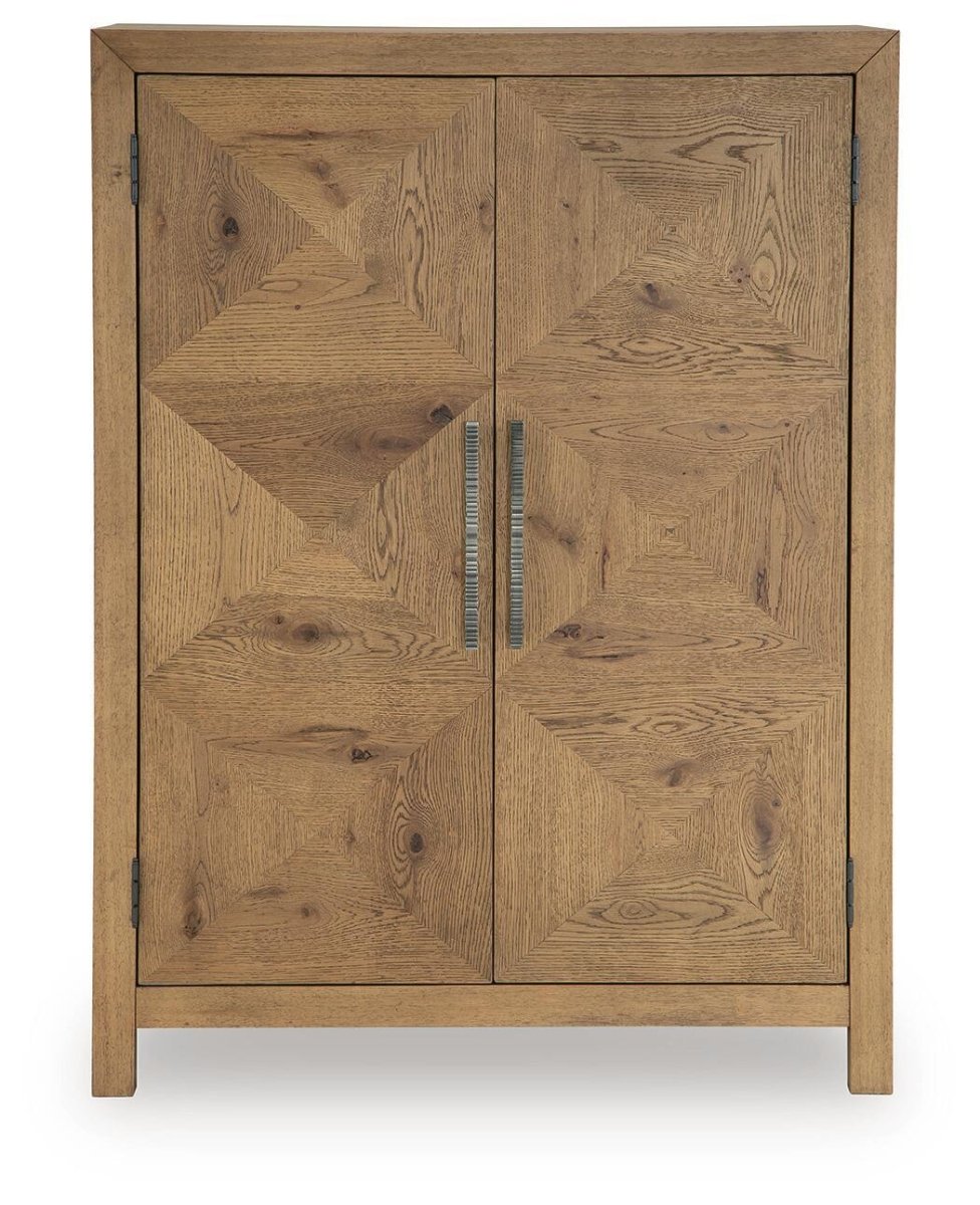 Clayburns - Bar Cabinet - Light Brown Wine Cabinets by Signature Design by Ashley® - Walls Furniture & Mattress