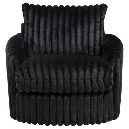 Sarco - Corduroy Upholstered Swivel Accent Arm Chair Swivel Chairs by Coaster Fine Furniture - Walls Furniture & Mattress