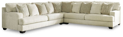 Rawcliffe - 5-Piece Sectional - Parchment Stationary Sectionals by Signature Design by Ashley® - Walls Furniture & Mattress
