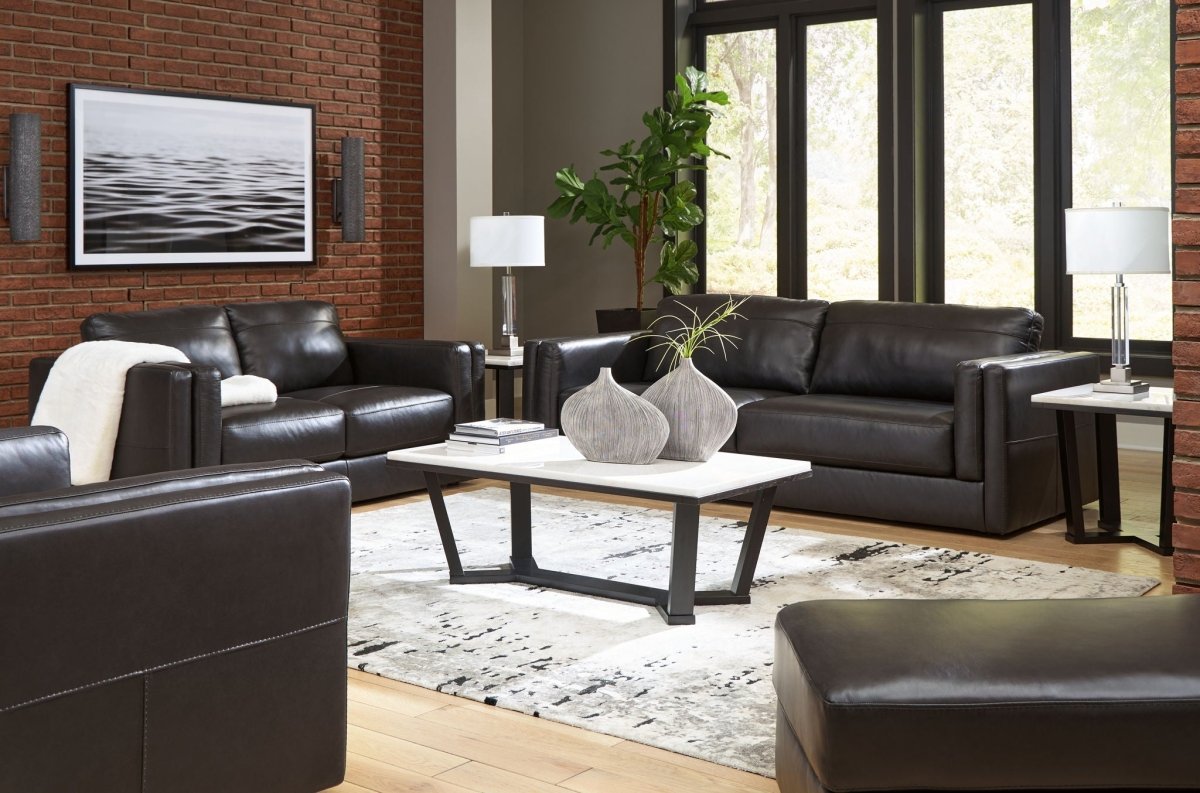 Amiata - Living Room Set Stationary Chair & Ottoman by Signature Design by Ashley® - Walls Furniture & Mattress