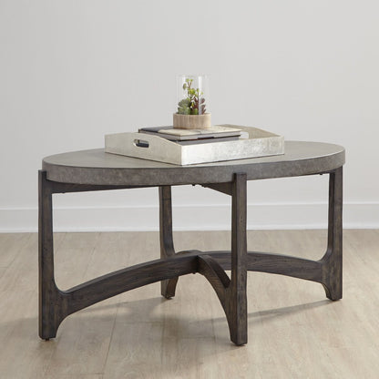 Cascade - Oval Cocktail Table - Dark Brown Cocktail Tables by Liberty Furniture - Walls Furniture & Mattress