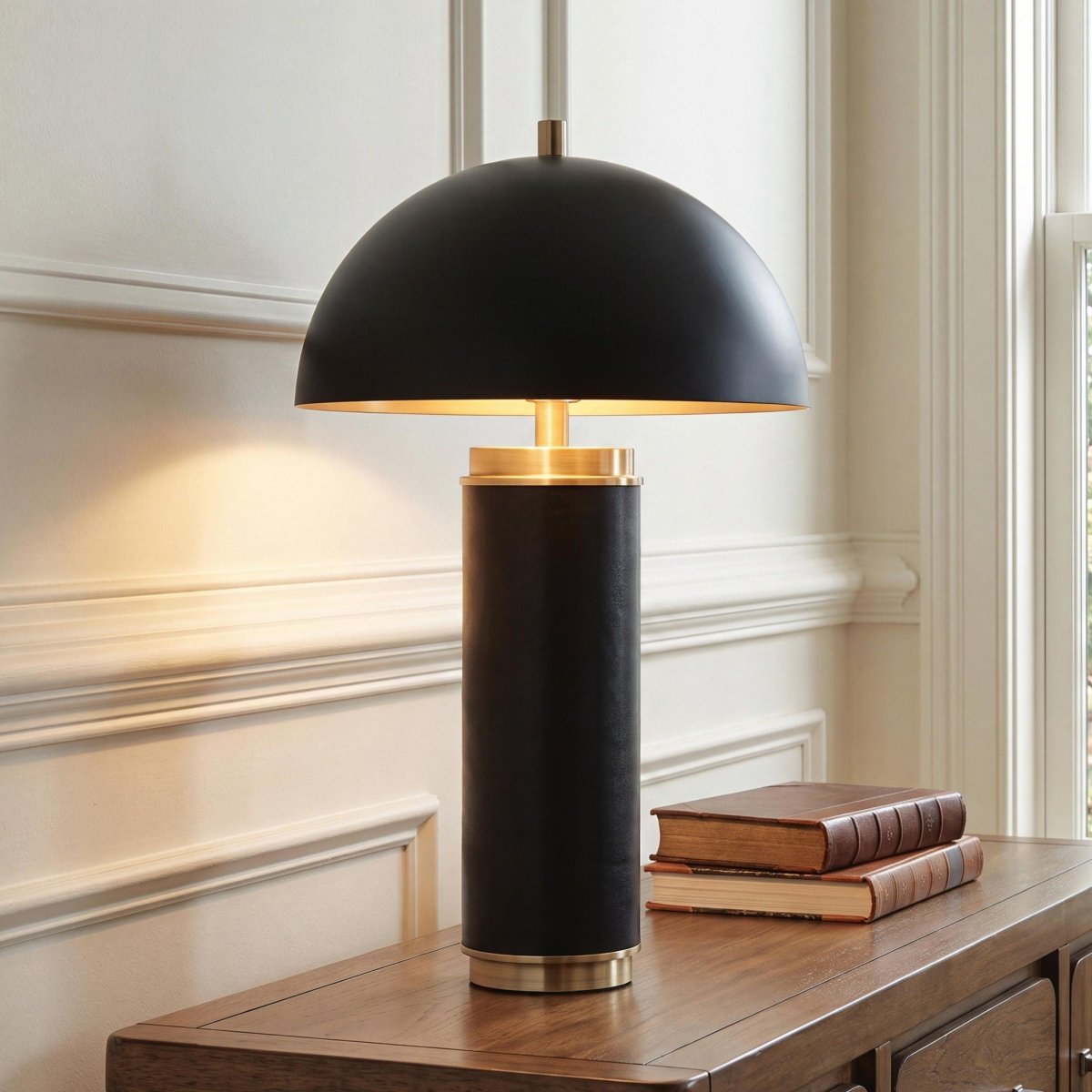 Lemland - Metal Table Lamp - Black / Gold Finish Table Lamps by Signature Design by Ashley® - Walls Furniture & Mattress
