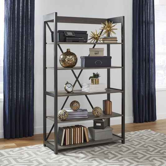 Tanners Creek - Bookcase - Dark Gray Standard Bookcases by Liberty Furniture - Walls Furniture & Mattress