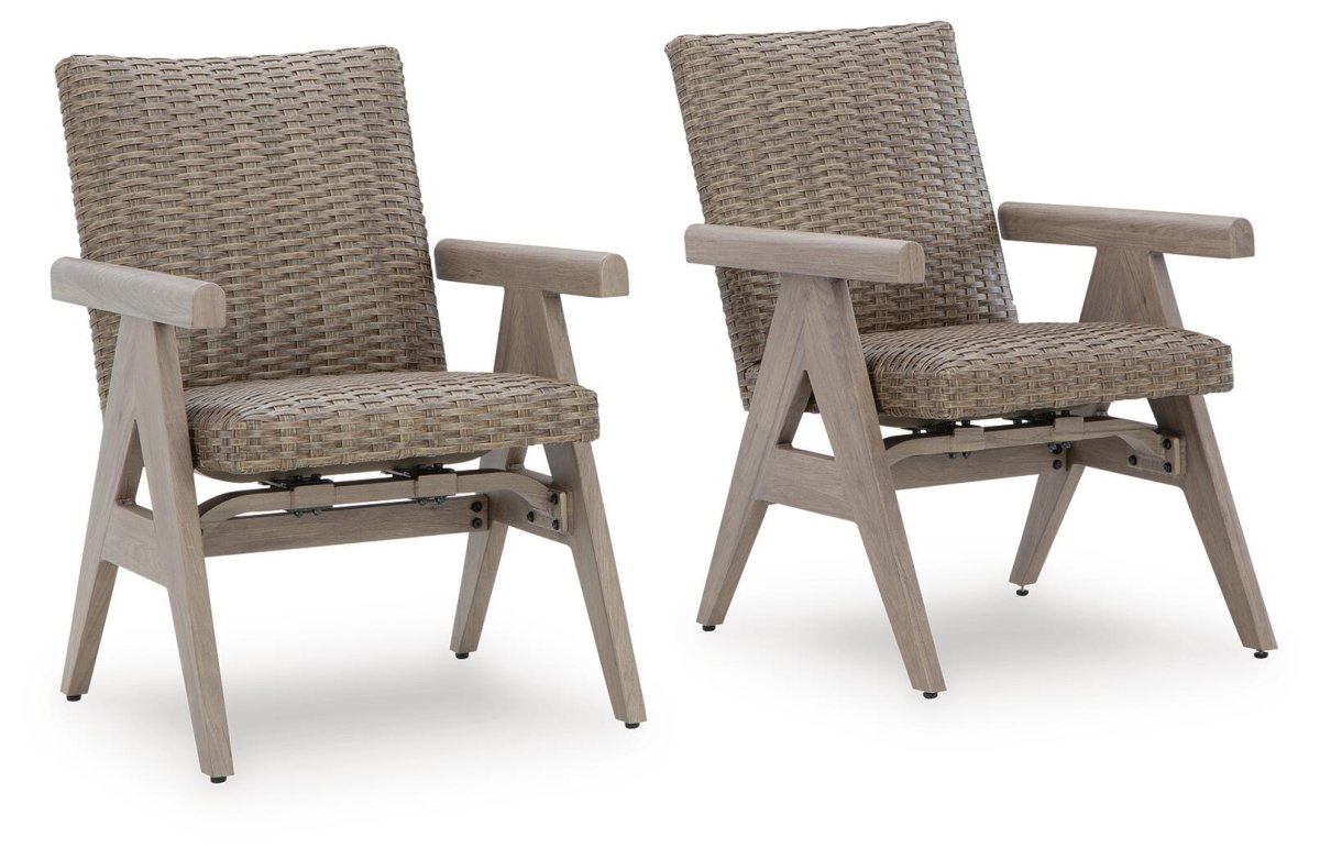 Cliff Trails - Rocking Arm Chair (Set of 2) - Beige Chair Sets by Signature Design by Ashley® - Walls Furniture & Mattress