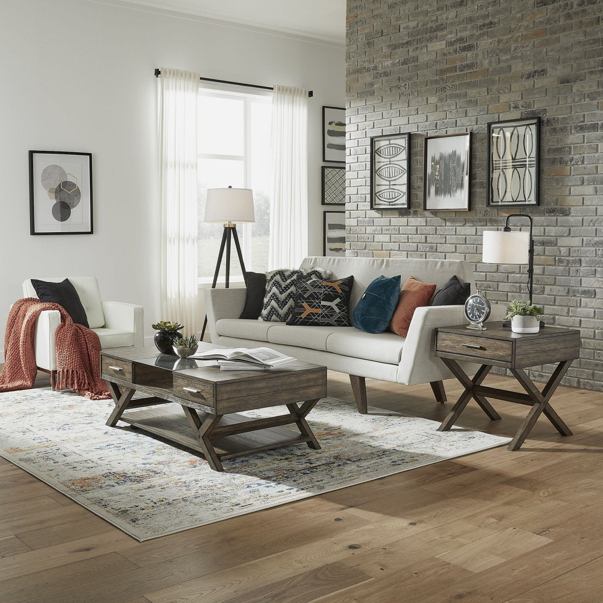 Lennox - 3 Piece Table Set - Dark Brown Table Sets by Liberty Furniture - Walls Furniture & Mattress