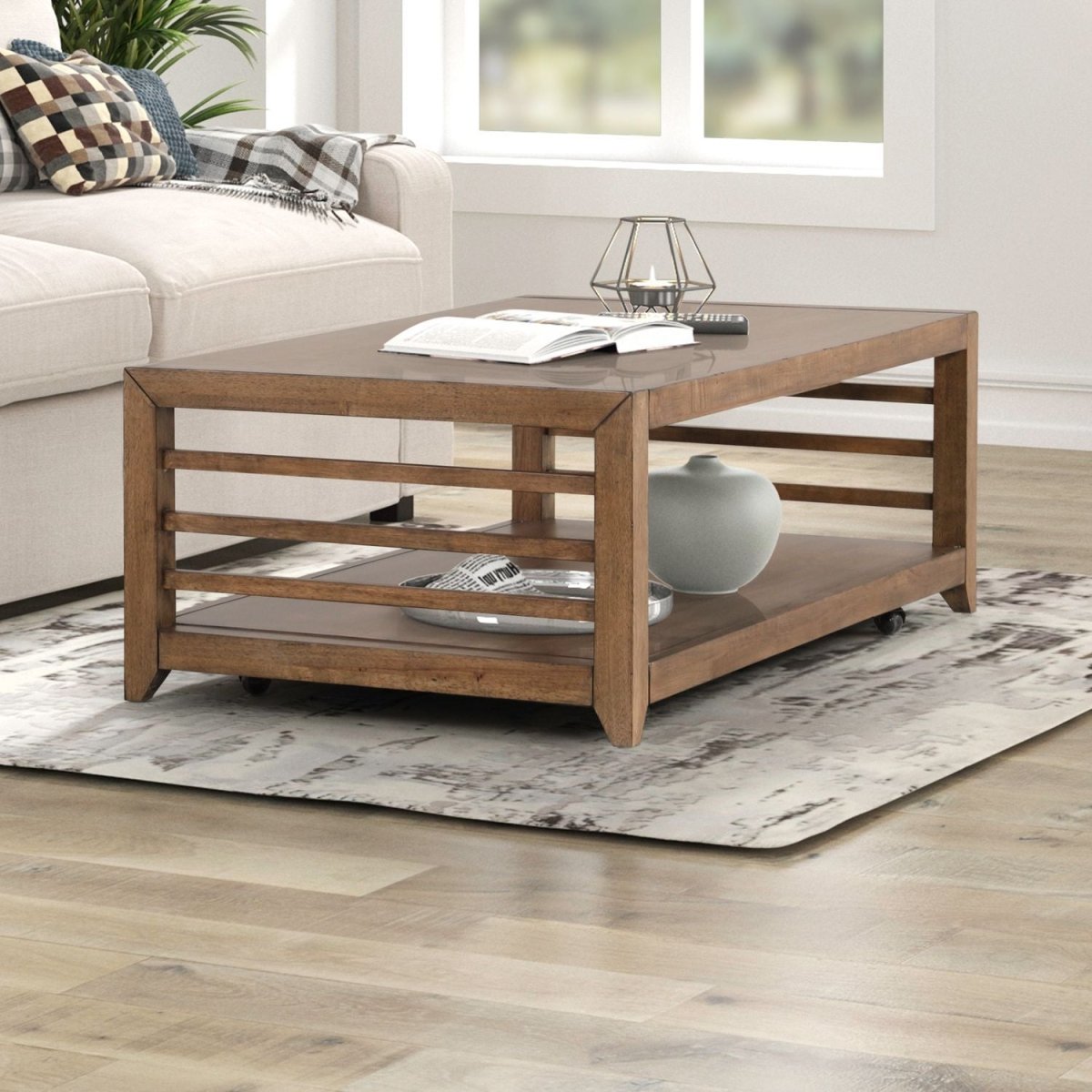 Shaker Lakes - Cocktail Table - Brown Cocktail Tables by Liberty Furniture - Walls Furniture & Mattress