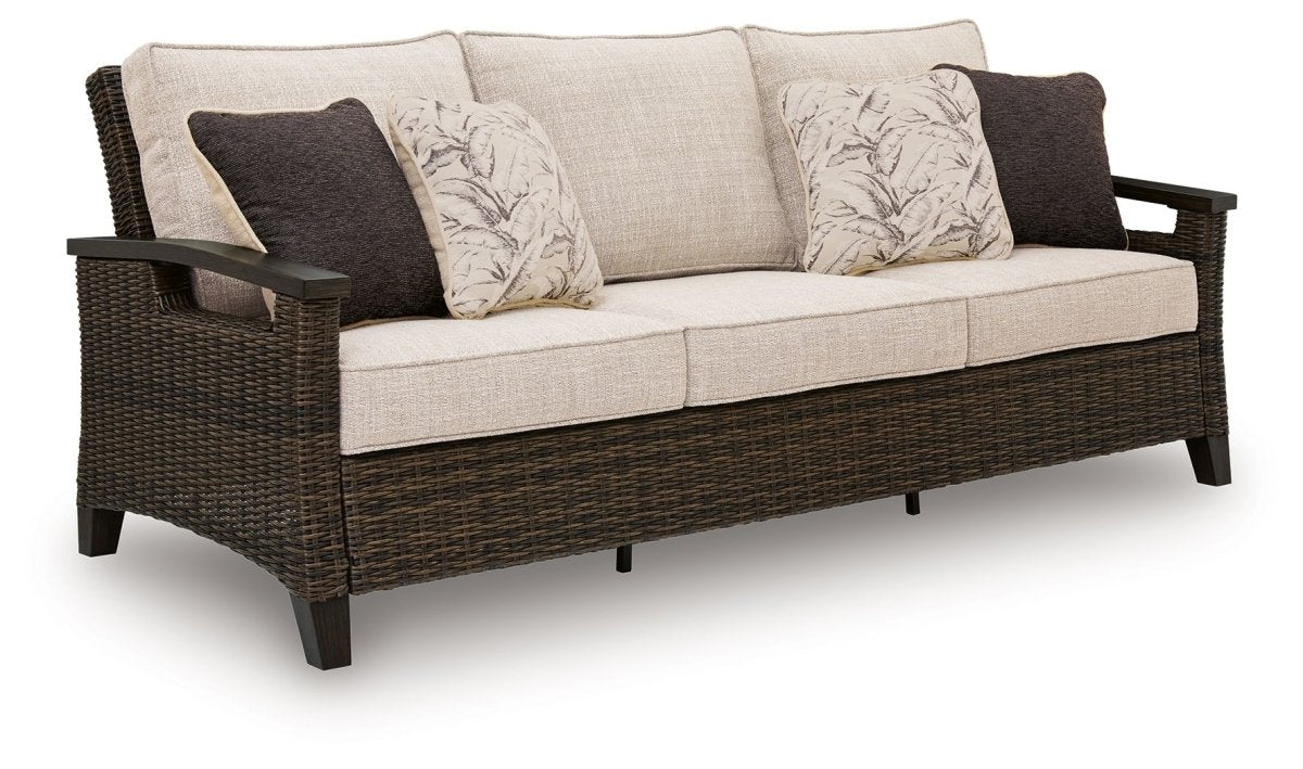 Monterey Point - Sofa With Cushion - Dark Brown Sofas by Signature Design by Ashley® - Walls Furniture & Mattress