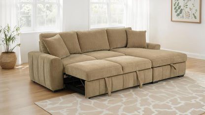 Pastrana - Upholstered Sleeper Sectional Sofa Sleeper Sectionals by Coaster Fine Furniture - Walls Furniture & Mattress