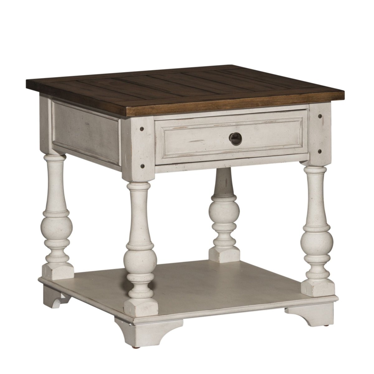 Morgan Creek - End Table - White End Tables by Liberty Furniture - Walls Furniture & Mattress