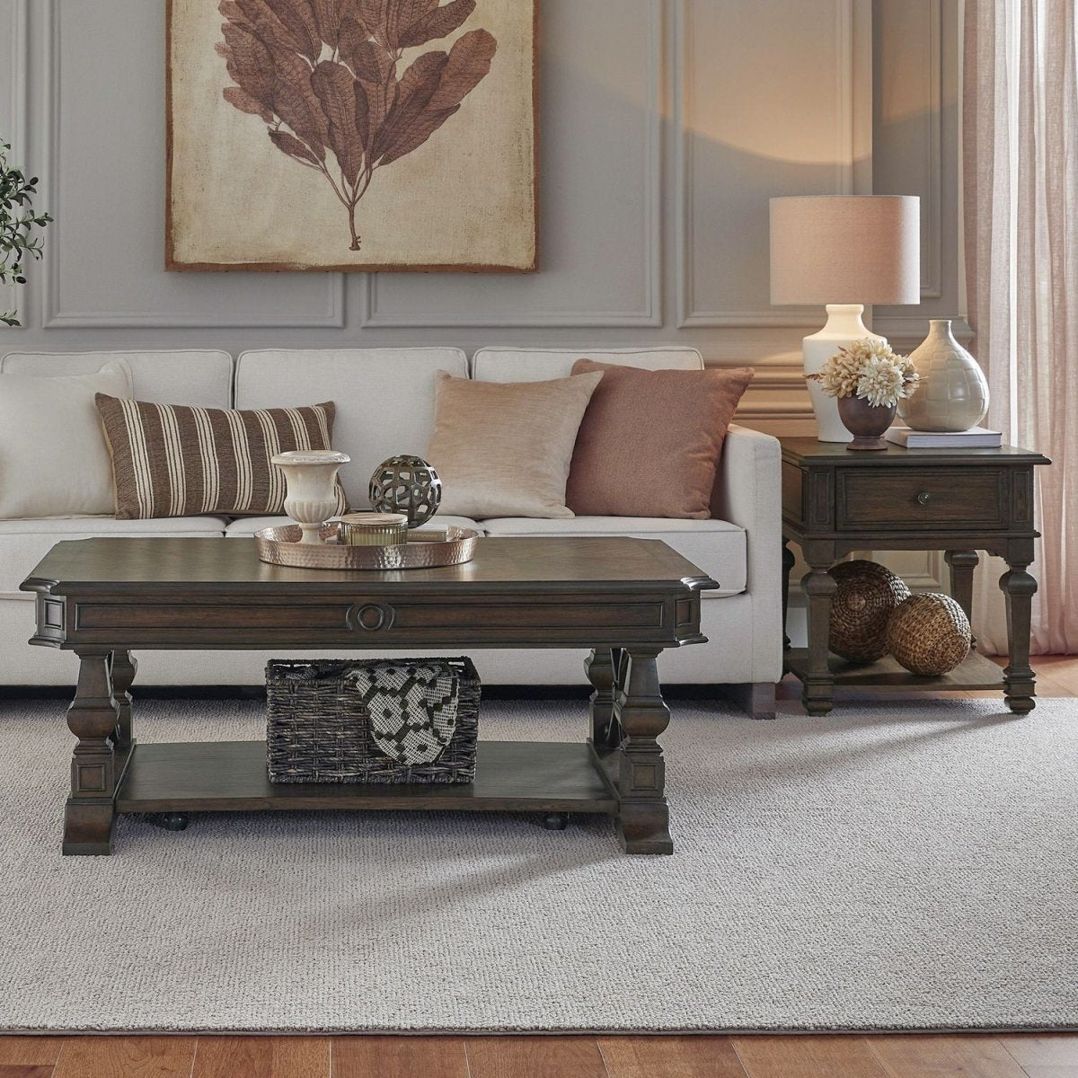 Provence Park - 3 Piece Set - Brown Table Sets by Liberty Furniture - Walls Furniture & Mattress