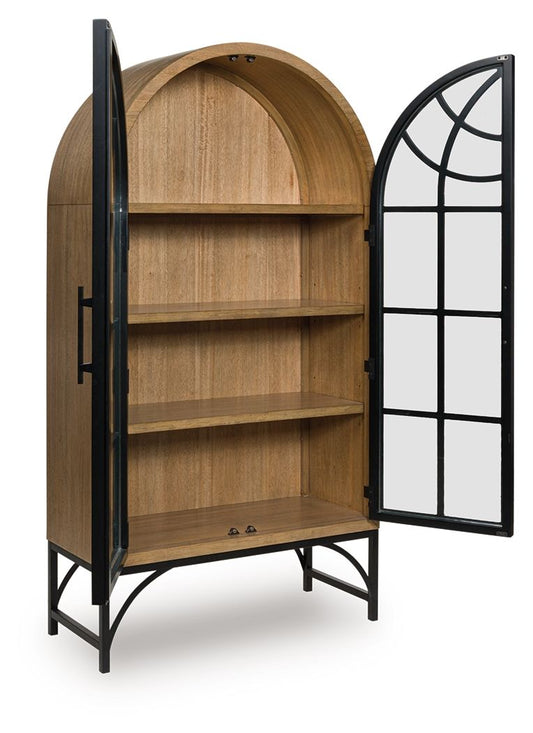 Gwenwich - Natural / Black - Accent Cabinet Accent Cabinets by Signature Design by Ashley® - Walls Furniture & Mattress